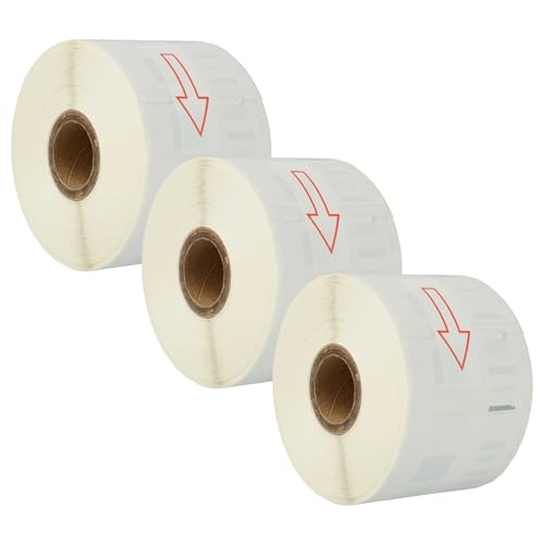 vhbw Set 3x Etiketten-Rolle 57mm x 32mm (1000 Etiketten) kompatibel mit Dymo LabelWriter 330 Turbo, 330, 320 II Etiketten-Drucker von vhbw