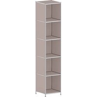 viasit Aktenregal System4 taupe 40,4 x 40,4 x 193,2 cm von viasit