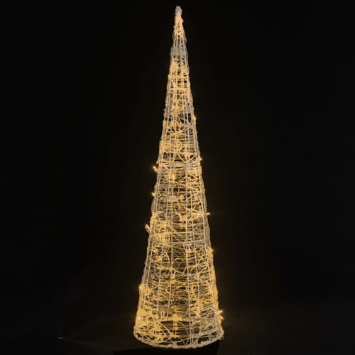 Bussandri Exclusive - LED-Leuchtkegel Acryl Deko Pyramide Warmweiß 90 cm von vidaXL