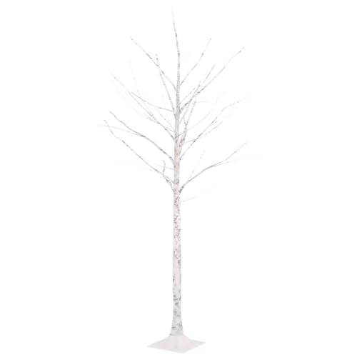 vidaXL LED Birke Warmweiß 96 LEDs Beleuchtet Birkenbaum Lichterbaum Leuchtbaum Weihnachtsdeko Beleuchtung Dekobaum Kunstbaum 180cm von vidaXL