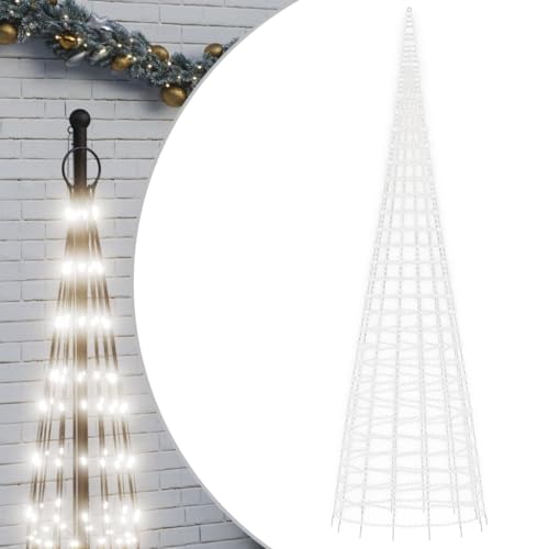 vidaXL LED-Weihnachtsbaum für Fahnenmast 3000 LEDs Kaltweiß 800 cm von vidaXL