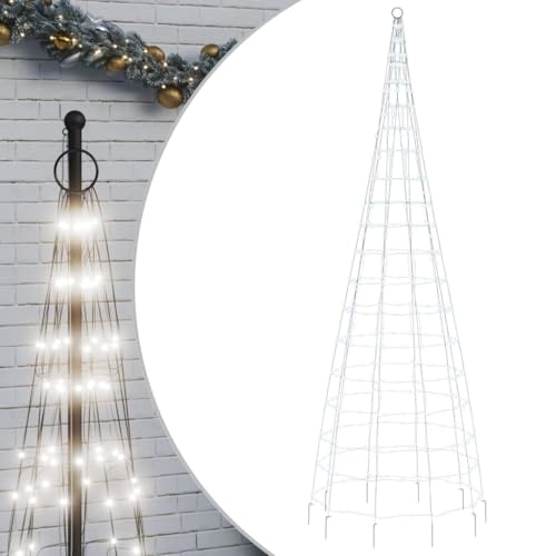 vidaXL LED-Weihnachtsbaum für Fahnenmast 550 LEDs Kaltweiß 300 cm von vidaXL