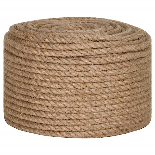 vidaXL Seil 100% Jute 12mm 100m Naturhanf Hanfseil Tauwerk Juteseil Tau Seil von vidaXL