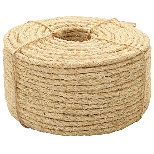 vidaXL Seil Sisalseil Naturseil Schnur Kratzbaum Kratzbäume Kratzbaumseil Tau Tauwerk Juteseil Dekokordel Garten Camping 100% Sisal 8 mm 500 m Natur von vidaXL