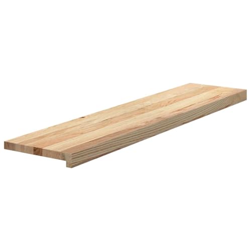 vidaXL Treppenstufen 2 STK. Unbehandelt 110x30x2 cm Massivholz Eiche, Treppenstufe für Holztreppen, Treppenstufe Holz, Fenstersims, Treppenstufe Eiche von vidaXL