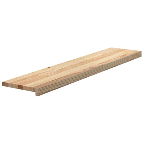 vidaXL Treppenstufen 2 STK. Unbehandelt 120x30x2 cm Massivholz Eiche, Treppenstufe für Holztreppen, Treppenstufe Holz, Fenstersims, Treppenstufe Eiche von vidaXL