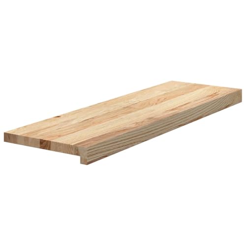 vidaXL Treppenstufen 2 STK. Unbehandelt 70x25x2 cm Massivholz Eiche, Treppenstufe für Holztreppen, Treppenstufe Holz, Fenstersims, Treppenstufe Eiche von vidaXL