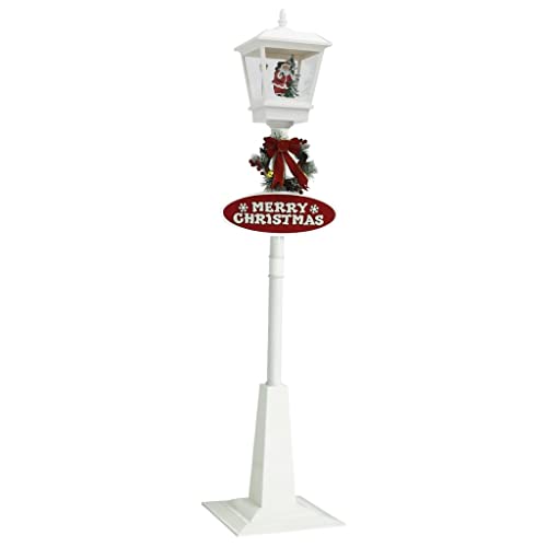 vidaXL Weihnachts Straßenlampe mit Weihnachtsmann Wegleuchte Standleuchte Weihnachten Weihnachtslaterne Gartenlaterne Lampe 180cm LED von vidaXL