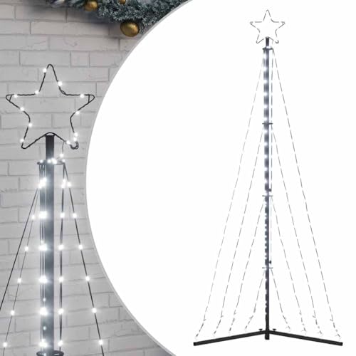 vidaXL Weihnachtsbaum-Beleuchtung 339 LEDs Kaltweiß 182 cm von vidaXL