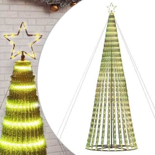 vidaXL Weihnachtsbaum Kegelform 1028 LEDs Warmweiß 403 cm von vidaXL