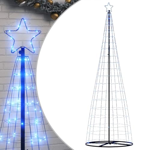 vidaXL Weihnachtsbaum Kegelform 550 LEDs Blau 304 cm von vidaXL