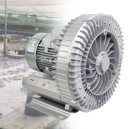 220 V 380 V Industrielle Absaugventilatoren, Zum Entstauben Von Luft, Hochdruck-LuftsauerstoffpumpengebläSe FüR Aquarien Und Fischteiche 120 W-7500 W, Mit Vibrationshemmender Basis ,3.8KW-380V von vnmudzeo