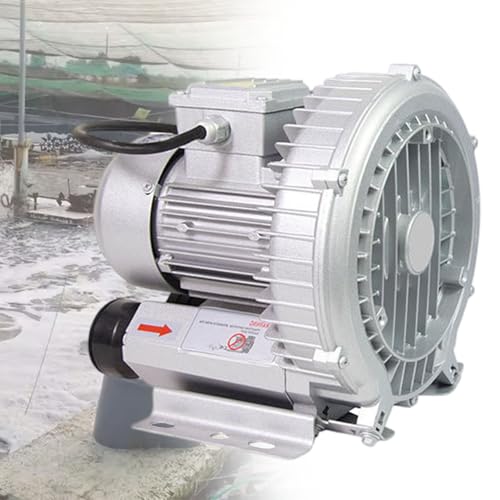 vnmudzeo 220 V 380 V Industrielle Absaugventilatoren, Zum Entstauben Von Luft, Hochdruck-LuftsauerstoffpumpengebläSe FüR Aquarien Und Fischteiche 120 W-7500 W, Mit Vibrationshemmender Basis,350W-380V von vnmudzeo