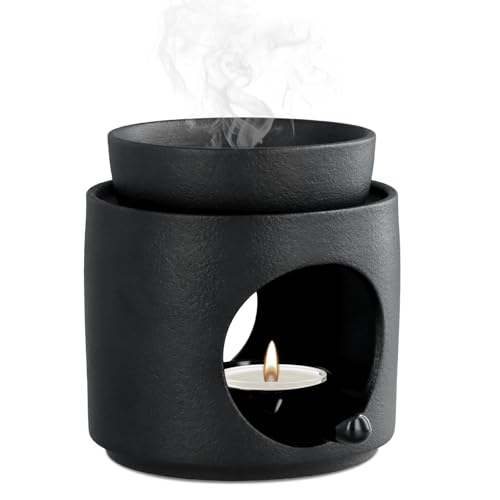 Keramik-Ölbrenner, Aroma-Diffusor, Keramische duftlampe teelicht für ätherische Öle,Stövchen für ätherische Öle, Duftöl und Duftwachs,Aromalampe,Öl- und Wachsdiffusor,Kerzenbrenner für Home Office von volumoon