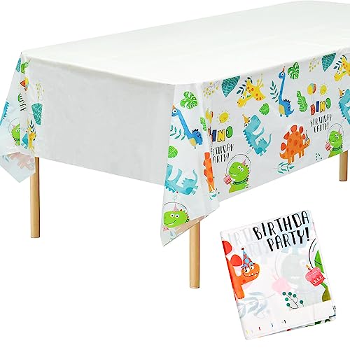 volumoon 2 Stück Tischdecke, Wasserdicht Kunststoff Tischtuch, Einweg Plastik Tischdecken, Niedliche Tischdeko, für Drinnen und Draußen Picknick Kinder Geburtstag Babyparty, 130 x 220cm von volumoon