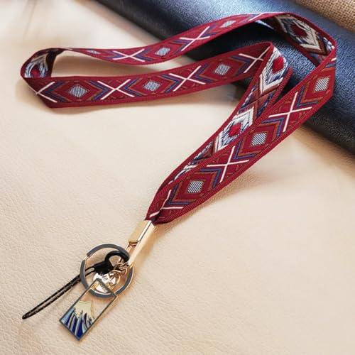 vortixia Handy-Lanyard im chinesischen Stil, Retro-Stickerei-Anhänger, ethnischer Stil, geeignet für Telefon, Handy-Shell, Lanyard Sling von vortixia