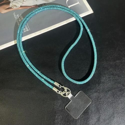 vortixia Umhängekette mit Glitzer-Strass, Telefon-Lanyard, langes Hängeband, Handy-Seil, Anti-Drop-Handykette von vortixia