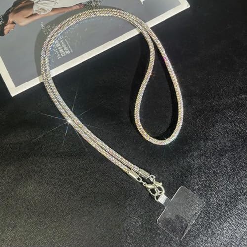 vortixia Umhängekette mit Glitzer-Strass, Telefon-Lanyard, langes Hängeband, Handy-Seil, Anti-Drop-Handykette von vortixia