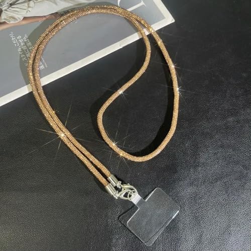 vortixia Umhängekette mit Glitzer-Strass, Telefon-Lanyard, langes Hängeband, Handy-Seil, Anti-Drop-Handykette von vortixia