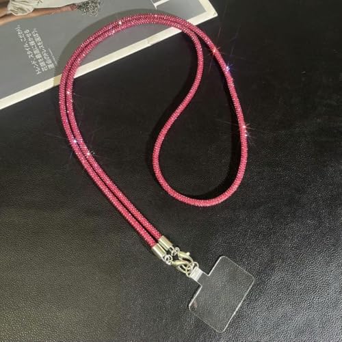 vortixia Umhängekette mit Glitzer-Strass, Telefon-Lanyard, langes Hängeband, Handy-Seil, Anti-Drop-Handykette von vortixia