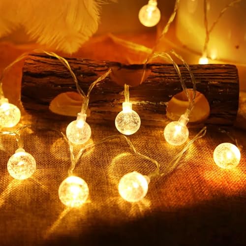 vutizal LED Lichterkette Außen Innen - 18M 100 LED Kugel Lichterkette mit 8 Modi IP44 Wasserdicht, Lichterkette Outdoor Strom für Kinderzimmer, Gartenbeleuchtung, Partybeleuchtung, Balkon deko von vutizal