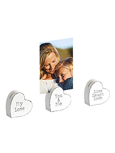 walther design Fotohalter weiss 3er Set aus Holz, Dreams Fotoclips FC350W von walther design