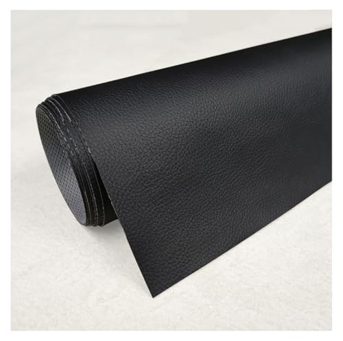 wangk Kunstleder Lederimitat Leder Stoff Schneiderei Kleidung Kleid Meterware Bezugsstoff - weiches Kunstleder Premium Qualität Polsterstoff Bezugsstoff Lederoptik(Size:1.6X10m,Color:schwarz) von wangk