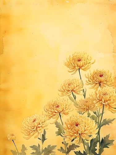 5D Diamond Painting Chrysantheme Gelb Diamond Painting Erwachsene, Diamant Painting Bilder Kinder, Kristall Strass Diamant Stickerei Kunst Zuhause, Weihnachtsdeko Geschenke für Frauen 90x120cm t-2133 von wcusmmog