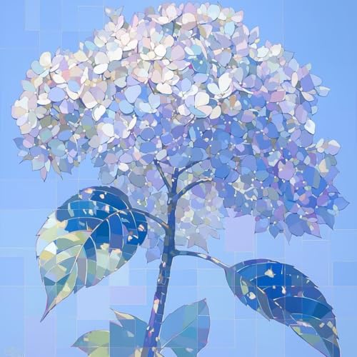 DIY Weiß Diamond Painting Erwachsene, 5D Blume Diamant Painting Bilder Kinder Anfänger, Mosaik Bastelset Erwachsene Diamanten Malerei Stickerei Kreuzstich Geschenk Home Wand Dekor 80x80 cm V-23 von wcusmmog