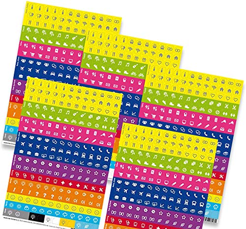 weekview Sticker S - 10er SET, 10 x 216 Organizer-Aufkleber - 7 mm von weekview