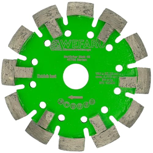 WEFARU Diamant Frässcheibe 130 x 17 x 12 x 22,23mm – V-Segment, extrem scharf für Fußbodenheizung, für harten Estrich von wefaru