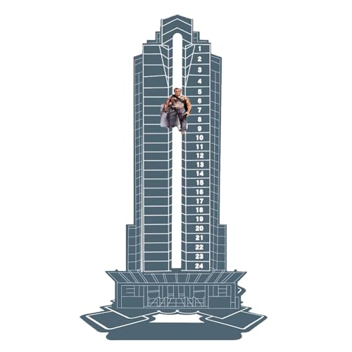 Die Hard Adventskalender, Adventskalender Weihnachts Countdown Kalender, Hans Gruber Fällt Vom Nakatomi Plaza, Weihnachten Männer Fallen Herunter Countdown-Kalender Aus Holz von weiting