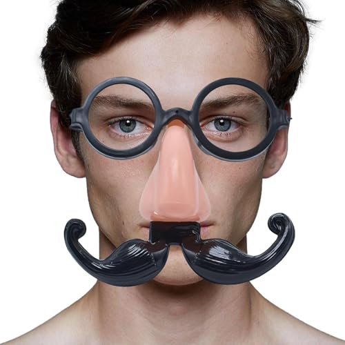 weiting Halloween-Verkleidungsbrille,Lustige Nasen-Verkleidungsbrille | Lustige Halloween-Nasenbrille mit Schnurrbart - Neuartige Brillen-Streich-Requisiten für Gentleman-Cosplay für Maskerade, Bühne von weiting