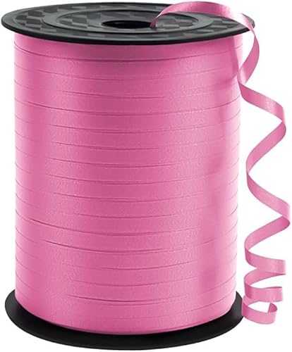 457 m hochwertiges rosa Ringelband, rosa Ringelband, Ringelband für Geschenkverpackungen, Ballonschnur, Ballonband, Geschenkband für Babyparty, Geschenkverpackung, Party-Dekoration von weizedm