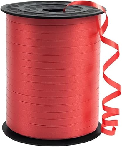 457 m langes rotes Ringelband, rotes Ringelband, Ringelband für Geschenkverpackungen, Ballonschnur, Ballonband, Geschenkband für Babyparty, Geschenkverpackungen, Party-Dekoration von weizedm