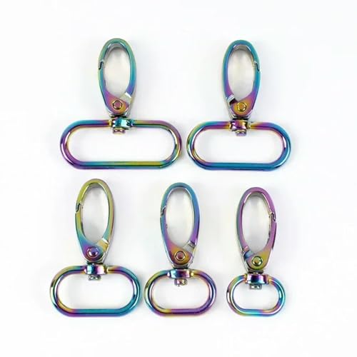 10/50 Stück Metallschnalle für Taschengurt, drehbarer Karabinerverschluss, Rucksack-Gurtband, Auslöseclip, Karabinerhaken, Handtaschenaufhänger, DIY-Zubehör, 13 mm, 50 Stück, farbig von wejiay