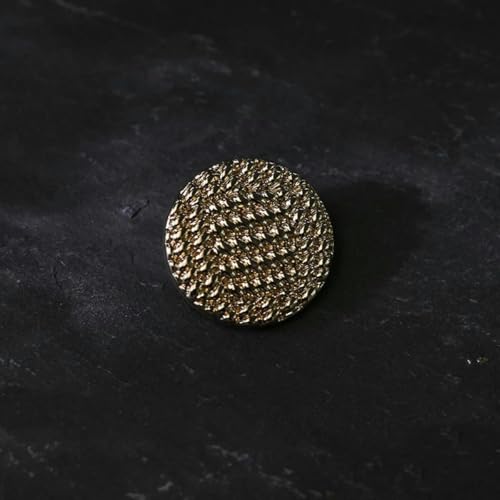 10 Stück 15/20/25 mm Vintage gewebte Metallknöpfe zum Nähen schwarzgoldene dekorative Knöpfe für Kleidung modische Jackenknöpfe 20 mm-Gold-20 mm-10 Stück von wejiay