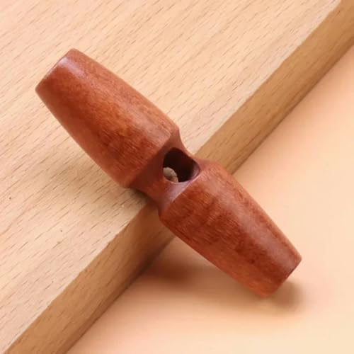 100 Stück Olivenknöpfe Holzknöpfe zum Nähen Basteln Kleidung Mantel Außenpullover Knopf Lange Streifen Druckknöpfe Nähzubehör-C-3,5 cm von wejiay