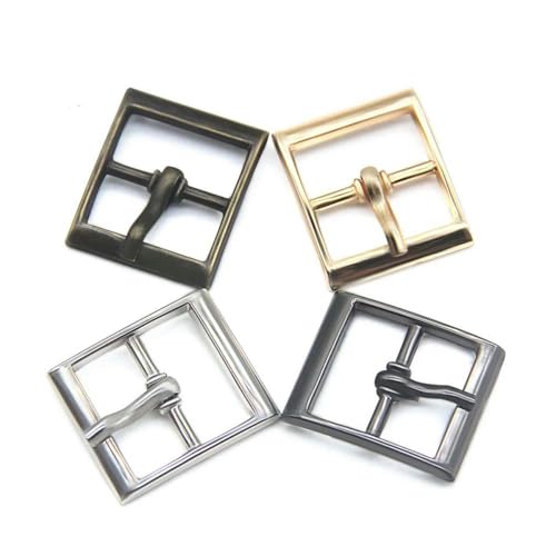 20 Stück/Los 16 mm Silber Bronze Gold Quadrat Metall Schuhe Tasche Gürtelschnallen Dekoration DIY Zubehör Nähen-Innen 16 mm-Gold704 20 Stück von wejiay