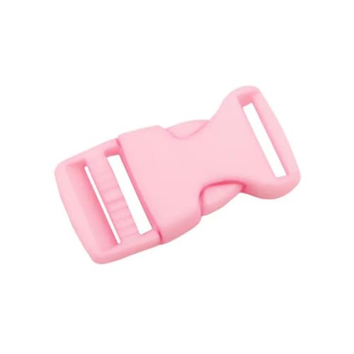 3 Stück/Packung 1,5/2/2,5/3 cm gebogene Fallschirmarmbandschnalle DIY Basteln Gepäck Hundehalsband Gurtband Outdoor Camp fest-1,5 cm-Rosa von wejiay