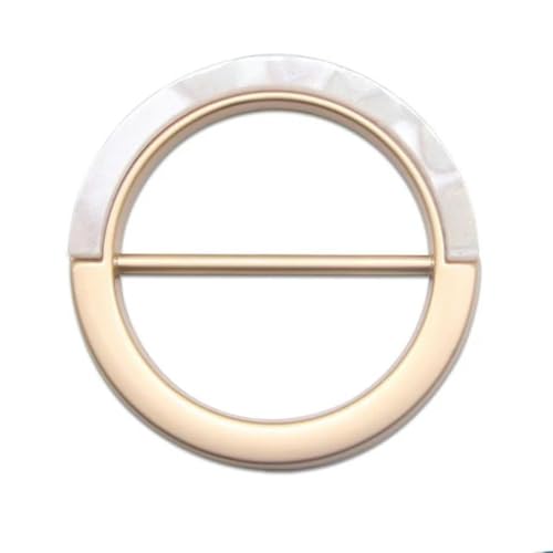 35/40/45 mm Gürtelschnallen aus Metallharz, Bastel- und Dekorationsschnallen, T-Shirt-Clips, modischer Schal-Clip-Ring, DIY-Nähzubehör-3,5 cm-C03 Mattgold709 von wejiay