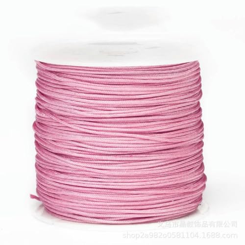 45 m/Rolle, 0,8 mm, Nylon-Perlenschnur, Makramee-Faden, chinesische Knotenschnur, geflochtenes Armband, Armbandschnur, DIY-Bastelschmuckherstellung, 18–0,8 mm von wejiay