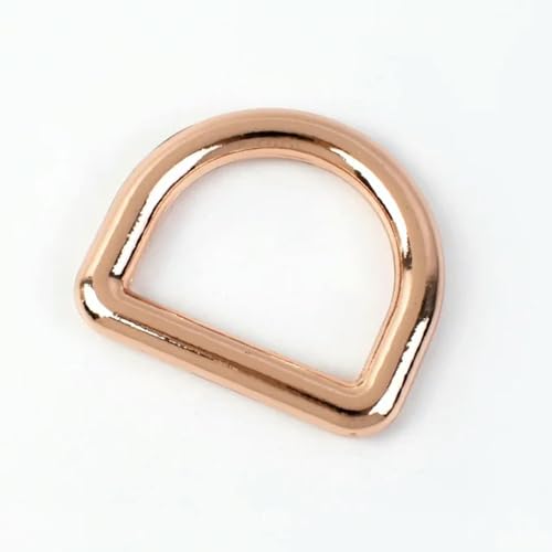 5/10 Stück 10–38 mm Metall O Dee D-Ring Schnallen Rucksackgurt Verschluss Gürtelschlaufen Hundehalsband Gurtbandhaken DIY Lederzubehör-25 mm-10 Stück-Roségold von wejiay