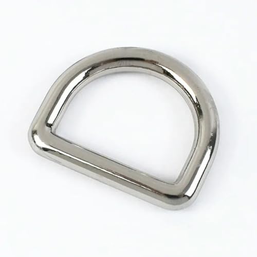 5/10 Stück 10–38 mm Metall O Dee D-Ring Schnallen Rucksackgurt Verschluss Gürtelschlaufen Hundehalsband Gurtbandhaken DIY Lederzubehör-32 mm-10 Stück-Silber von wejiay