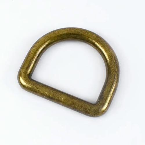 5/10 Stück 10–38 mm Metall O Dee D-Ring Schnallen Rucksackgurtverschluss Gürtelschlaufen Hundehalsband Gurtbandhaken DIY Lederzubehör-16 mm-5 Stück-Bronze von wejiay