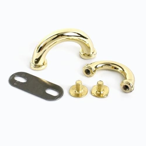 5/10 Stück 14/17 mm Metallschnallen Bogenbrücke D-Ring Haken Taschengurt Seitenringe Aufhängeverschluss DIY Handtasche Hardware-Zubehör-17 mm-10 Stück-Hellgold von wejiay