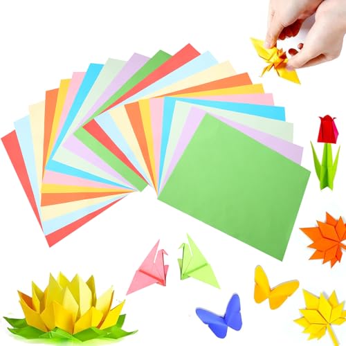 Wenrescry A4 Buntpapier, Mehrfarbiges Papier für Origami und Basteln - Hochwertiges Papier für Drucker und Dekoration, Ideal für Kreativprojekte von wenrescry