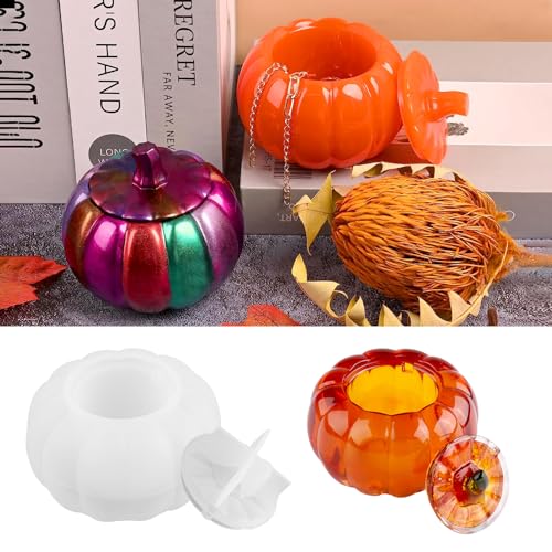 WIKIMO Epoxidharz Silikonformen Halloween 3D-Kürbis DIY Formen für Thanksgiving und Halloween Deko von wikimo