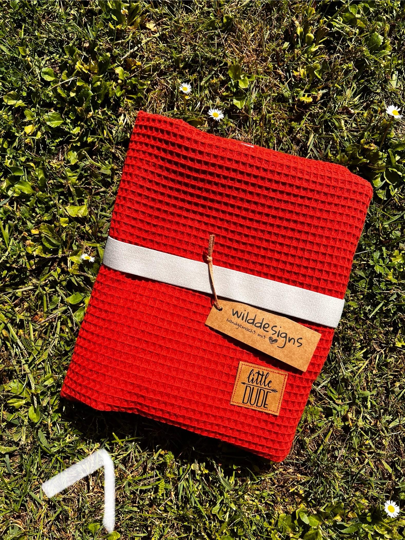 Wickeltasche, Windeltasche, Rot Mit Druckknöpfen von wilddesignshandmade