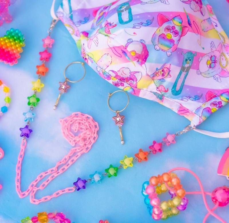 Kawaii Regenbogen Masken/Brillen-Kette von winxtwins